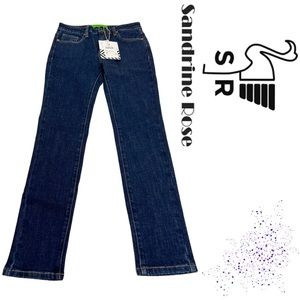 NWT SANDRINE ROSE The Virgin Label Straight Leg Jean in Indigo!